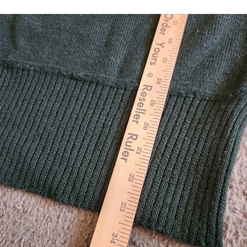 ISABEL MARANT Etoile Women's Sweater Small Green Wool Cuffed Waist Designer - Picture 7 of 8